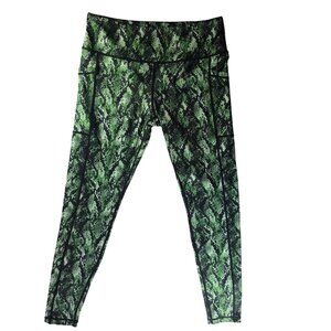 CVG  Leggings venom snakeskin Large Stretch pants Activewear Womens exercise